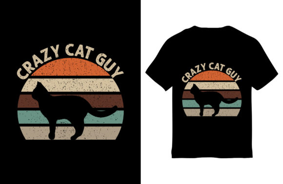 Crazy Cat Guy, Cat T-shirt Design