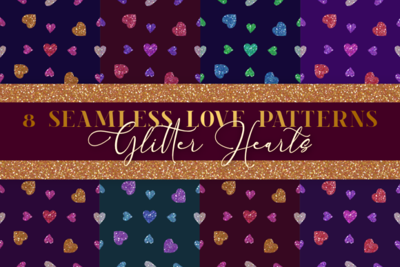 Cute Glitter Valentines Heart Pattern: A Versatile Design for All Occasions