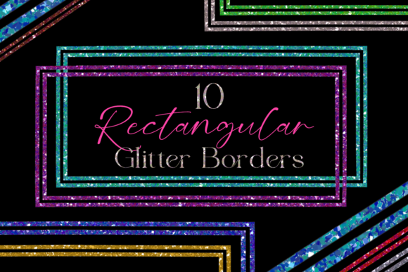 Girly Glitter Overlay Border PNG Frames: Enhance Your Creative Projects with Sparkle and Style