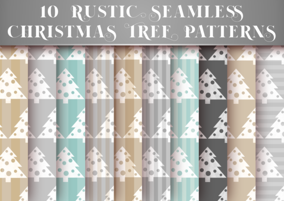 Rustic Pastel Christmas Tree Patterns: A Versatile Design for Your Holiday Projects