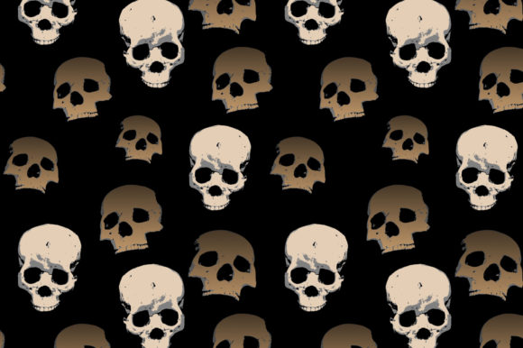 Scary Skull Seamless Pattern for Creepy Designs