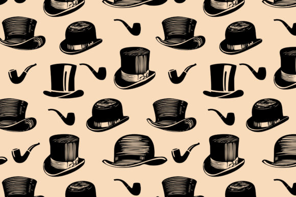 Strategic Use of Old Men's Hats Pipes Seamless Pattern for Creative and Business Success