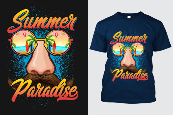Strategic Use of Summer T-shirt Design 1 for Enhanced Branding and Marketing