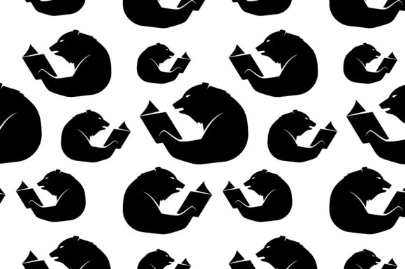 The Studious Bear Seamless Pattern Black: A Versatile Design for Creative Projects